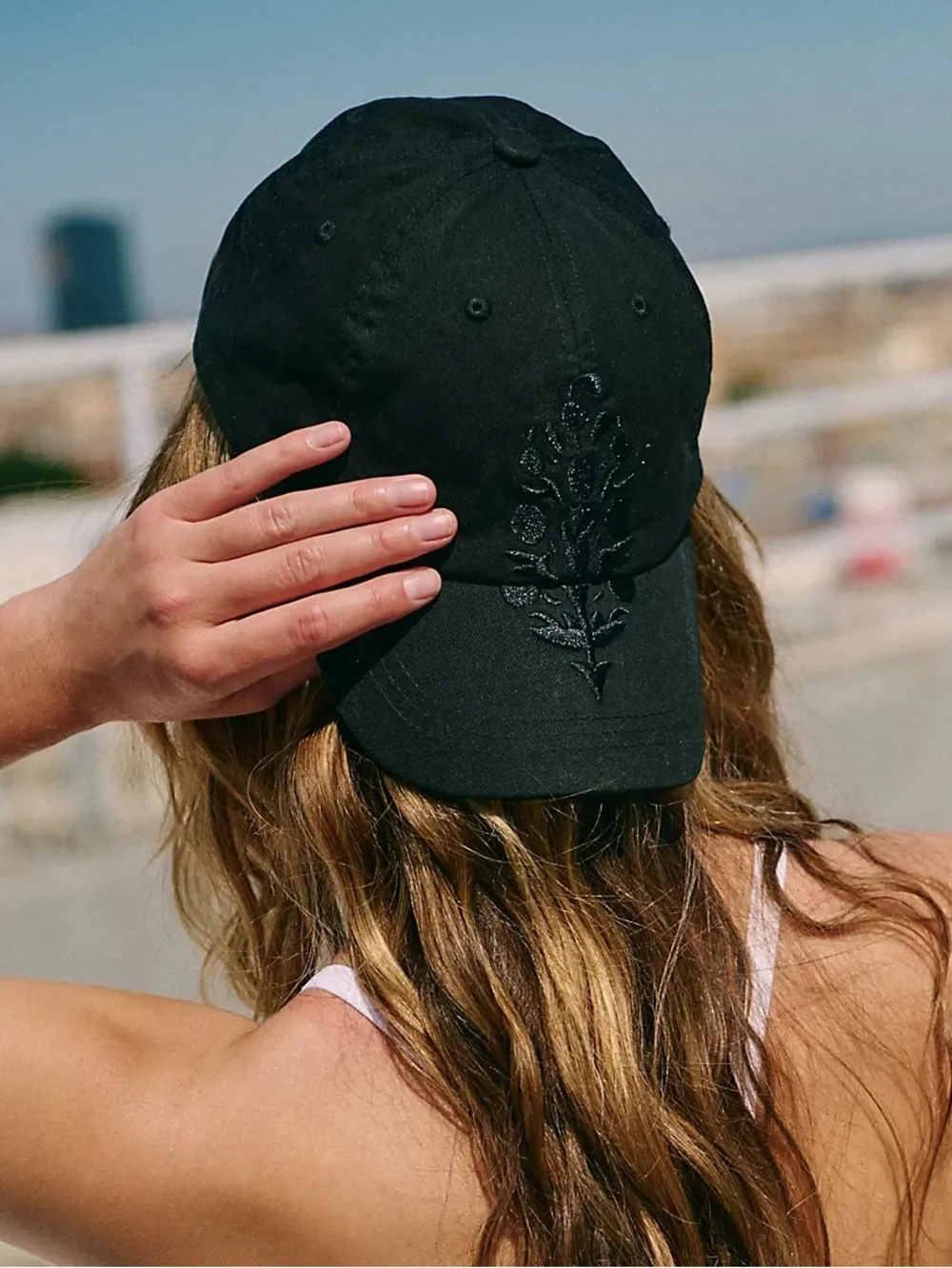 NWT FREE PEOPLE MOVEMENT Big Buti Baseball Cap | Black/Black MSRP $38 CURRENT